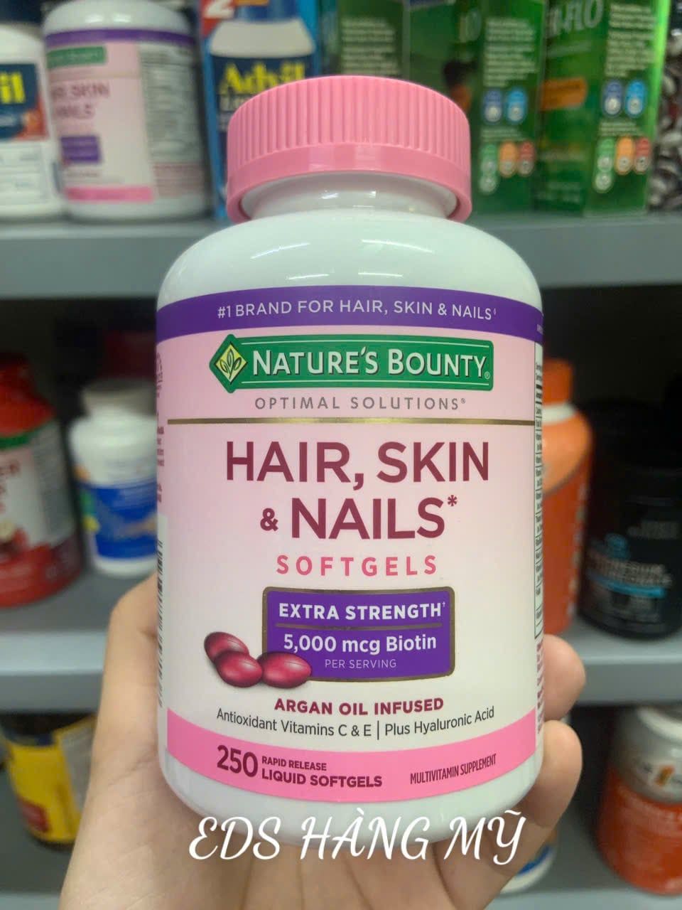 Viên uống đẹp da, móng tóc Nature’s Bounty Hair, Skin & Nails