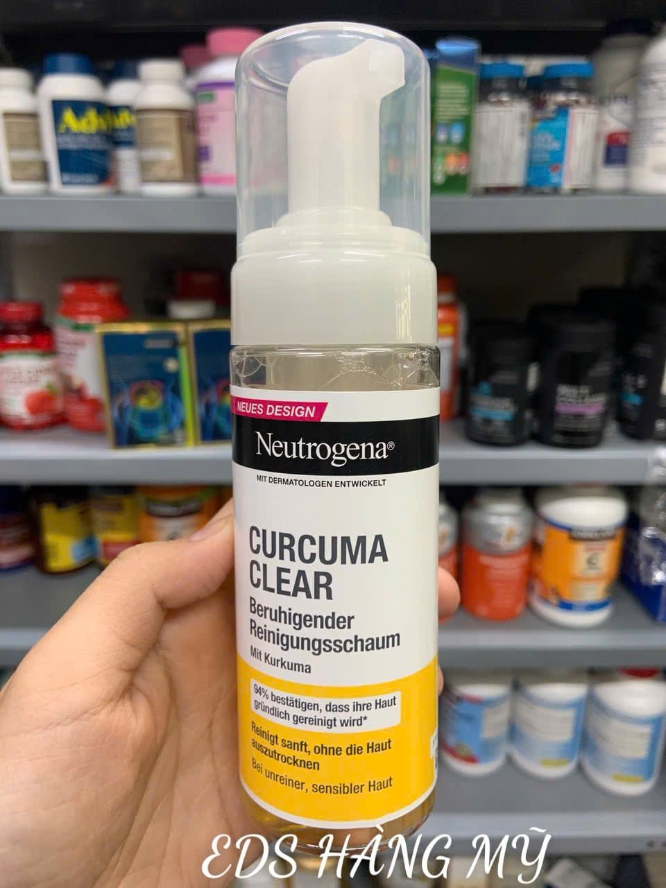Sữa rửa mặt tinh chất nghệ sáng da, giảm mụn, mờ vết thâm Neutrogena Curcuma