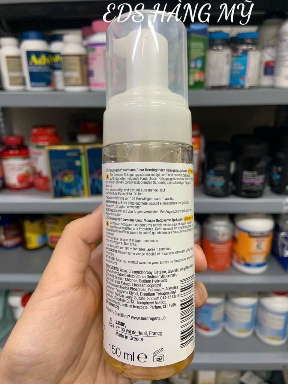 Sữa rửa mặt tinh chất nghệ sáng da, giảm mụn, mờ vết thâm Neutrogena Curcuma