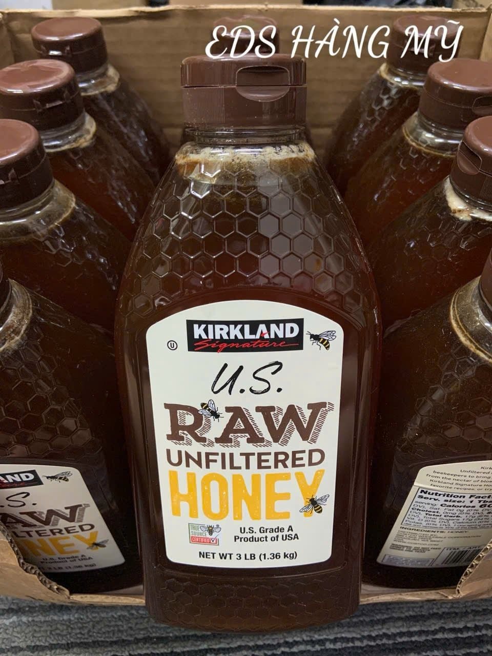 Mật ong Kirkland Raw Unfiltered Honey