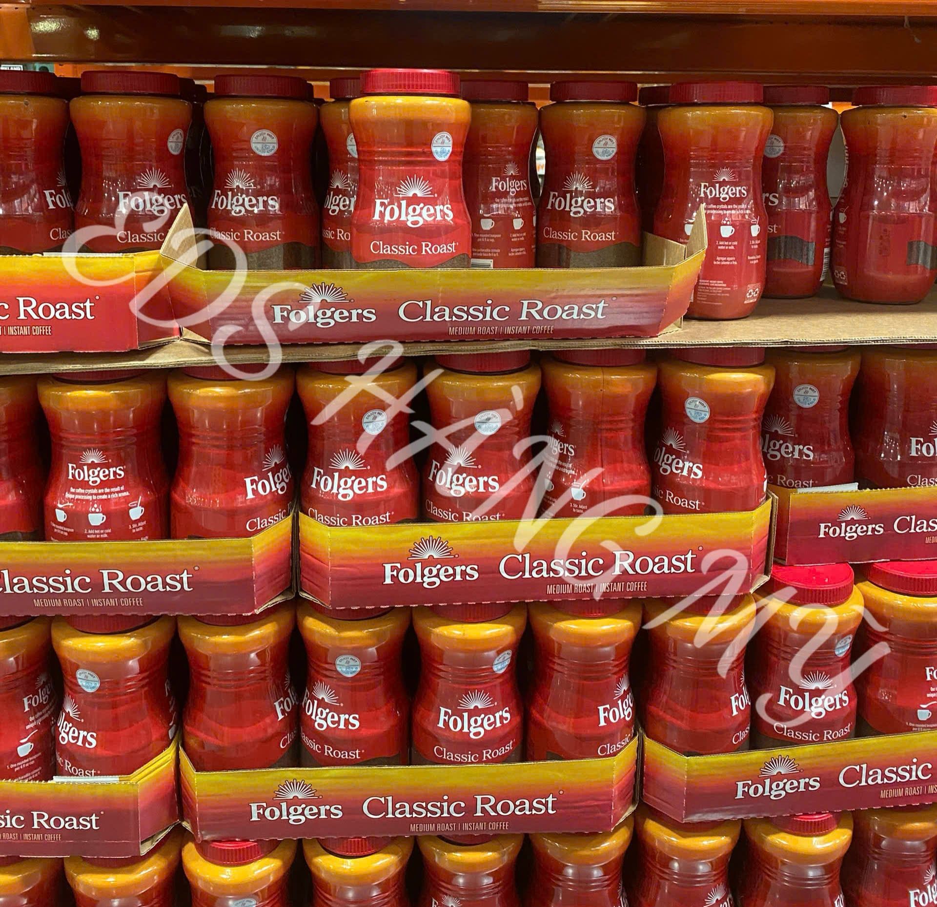 Cà phê hòa tan nguyên chất Folgers Classic Roast Instant Coffee