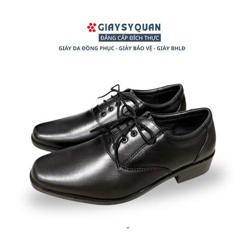 GIÀY DA NAM CÔNG SỞ MÃ 407 - Da Thật 100%, Có Khâu Đế, Bảo hành 12 tháng