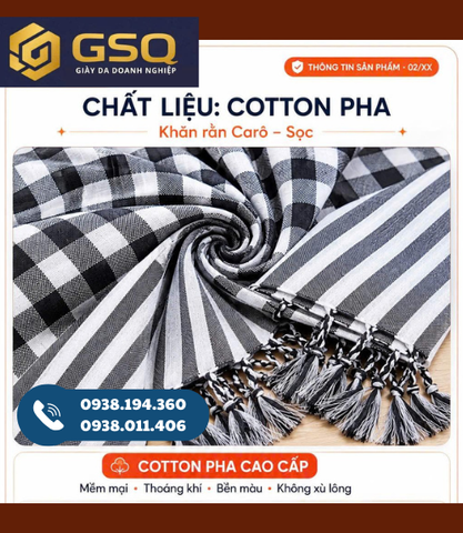 KHĂN RẰN NAM BỘ BÌA TRẮNG KHỔ LỚN 160x60CM