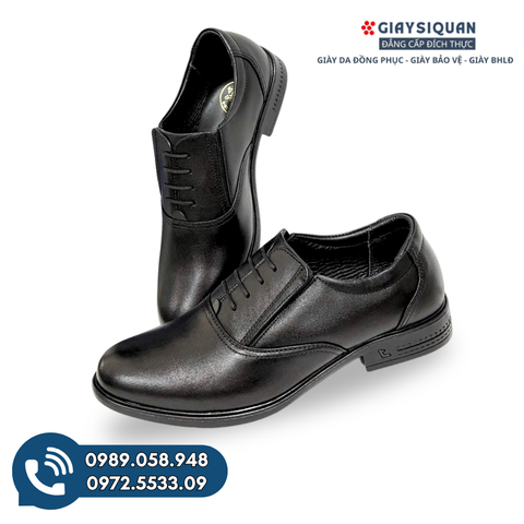 Giày Da Nam 406A - Da Cao Cấp, Đế Cao Su May Đế