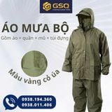 Bộ Áo Mưa Quân Nhu Màu Vàng Cỏ Úa Chính Hãng Công Ty CP 26