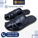 Dép Da Nam Mã 110 Quai Và Đế Khâu Thủ Công Chắc Chắn Thiết Kế Bít Mũi Đẹp Mắt