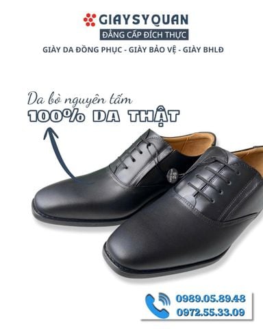 Giày Sĩ Quan  Đế Vàng G20 - 02 Công Ty Cổ Phần 26 ( Kiểu Giày Sĩ Quan Cấp Tướng )