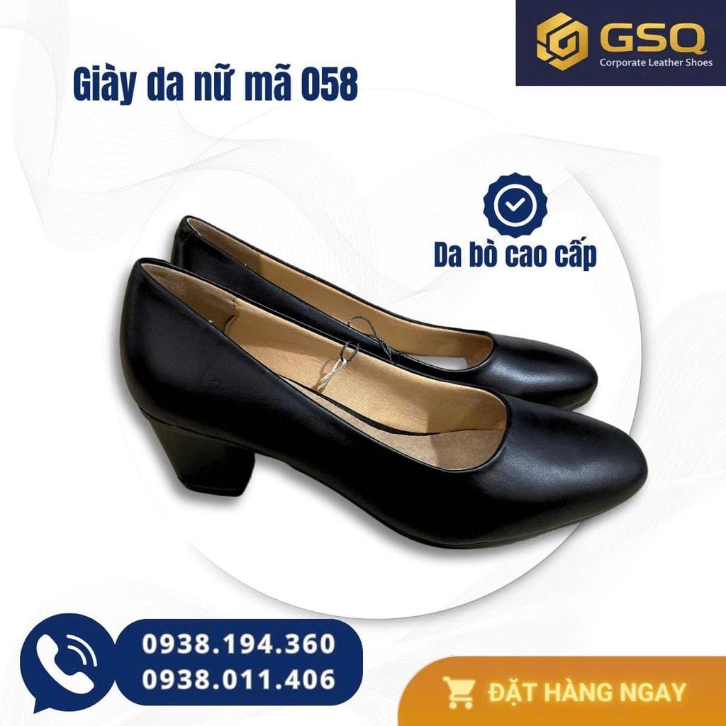 Giày Công Sở Văn Phòng Nữ Mã 058 – Lựa Chọn Chuẩn Mực Cho Lễ Tân, Tiếp Viên Hàng Không