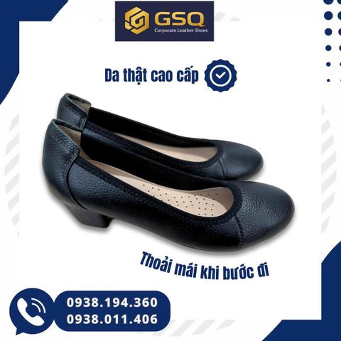 Giày Búp Bê Đồng Phục Nữ Cao 5cm Da Thật Cho Nhà Hàng – Khách Sạn