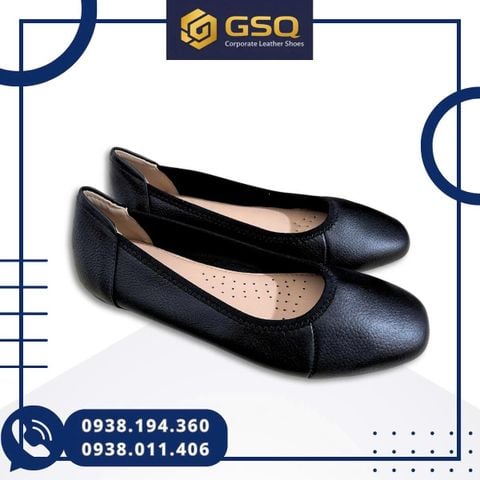 Giày Đồng Phục Nữ Da Thật – Giày Búp Bê Đế Bệt Êm Chân, Thanh Lịch, Giá Tốt