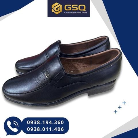 Giày Da Nam Trung Niên Da Bò Nguyên Tấm G52- Đen