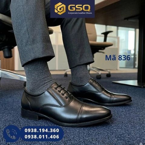 Giày Da Nam ASECO 32 - 836, ( Kiểu Giày Cấp Tá Đế Núm Hơi )