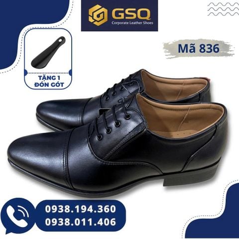 Giày Da Nam ASECO 32 - 836, ( Kiểu Giày Cấp Tá Đế Núm Hơi )
