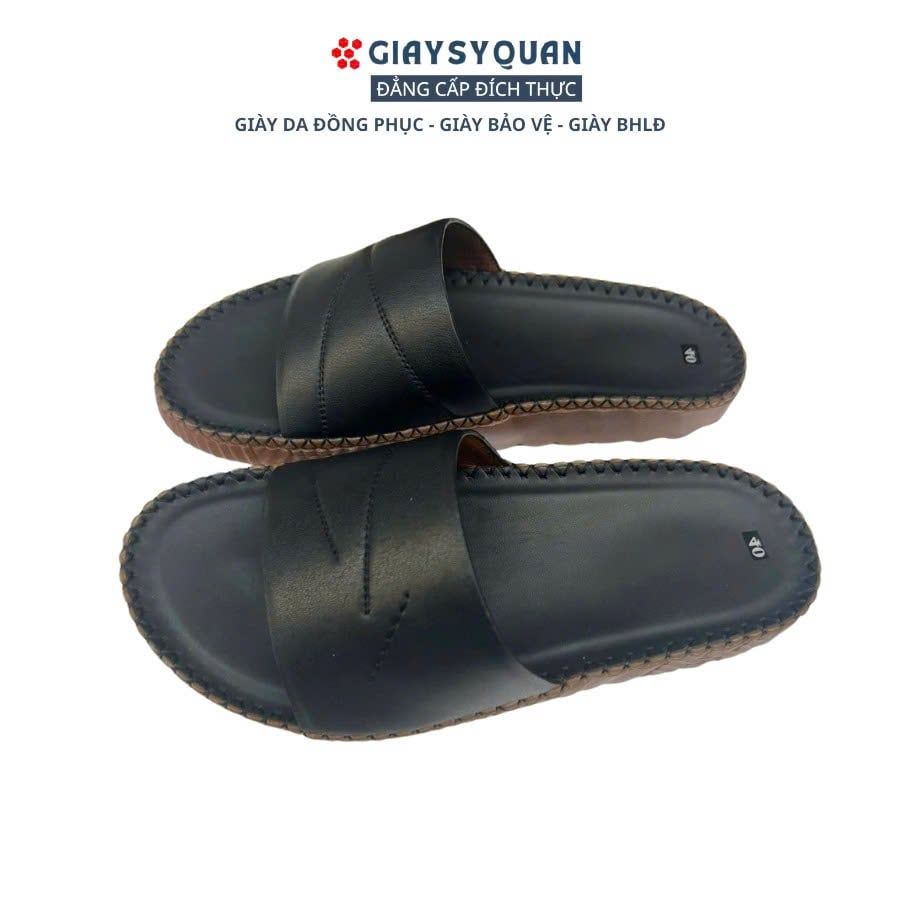 Dép Nam Da Bò Cao Cấp Quai Ngang QD1