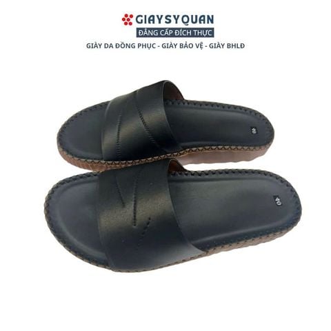 Dép Nam Da Bò Cao Cấp Quai Ngang QD1