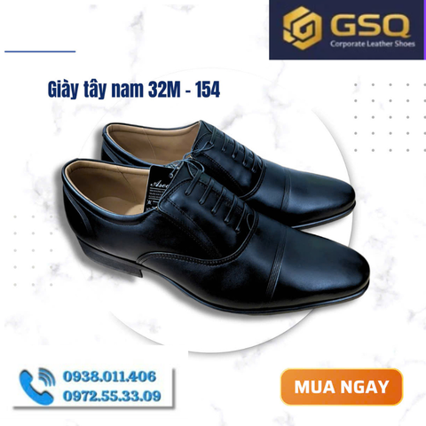 GIÀY TÂY NAM DA BÒ  CAO CẤP – LỊCH LÃM, ÊM CHÂN MÃ 32M - 154 CÔNG TY ASECO 32
