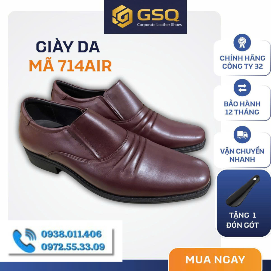 GIÀY LƯỜI CAO CẤP DA CỪU ĐẾ NÚM HƠI ÊM ÁI – ASECO 32 Mã 714AIR