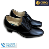 Giày Da Nữ Cao 5cm Aseco 32 Mã 607 ( Kiểu Giày Sỹ Quan Nữ )