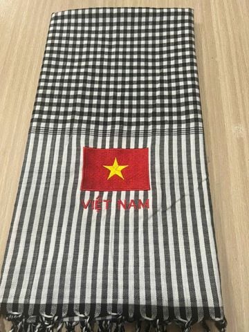 Khăn Rằn Nam Bộ Thêu Cờ Tổ Quốc