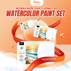 Bộ màu nước dạng nén HAPPY - HAPPY Watercolor Paint Set 12/18/24/36/48/62/72