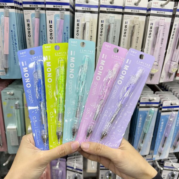 Bút chì cơ khí lắc đẩy ngòi TOMBOW Mono Graph cao cấp Nhật Bản CLEAR phiên bản đặc biệt 2025
