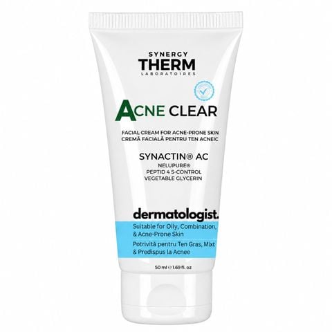 Kem ngăn ngừa mụn và tái tạo da Synergy Therm Acne Clear Facial Cream