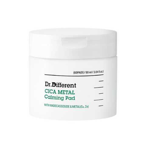 Toner pad làm dịu và phục hồi da Dr.Different CICA Metal Calming Pad