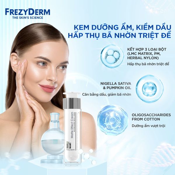 Kem kiềm dầu, làm mịn lỗ chân lông Frezyderm Matte Effect Cream