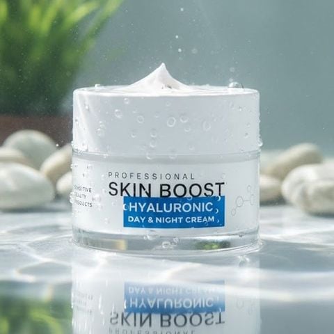 Kem cấp ẩm và căng mịn da AA COSMETICS Professional Skin Boost Hyaluronic Moisturizing Day & Night Cream