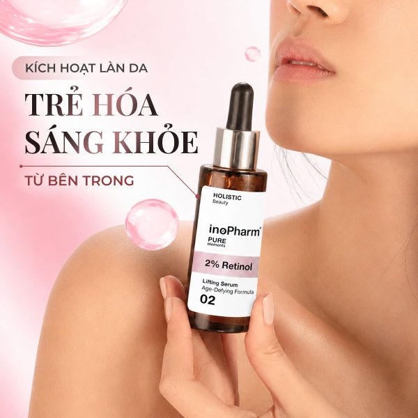 Tinh chất giảm nếp nhăn & mịn da InoPharm Pure Elements Facial Serum with 2% Retinol
