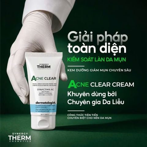 Kem ngăn ngừa mụn và tái tạo da Synergy Therm Acne Clear Facial Cream