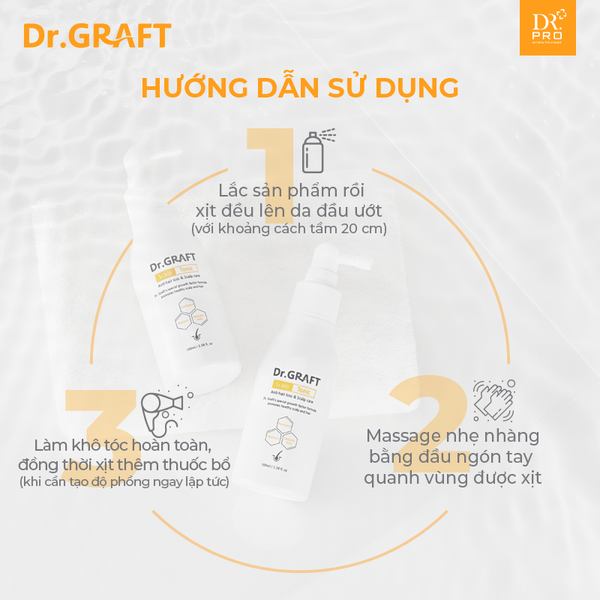 Xịt dưỡng da đầu giúp mọc tóc Dr.GRAFT Scalp Tonic