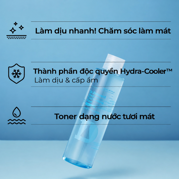 Nước cân bằng làm dịu và dưỡng ẩm da Dr.Different Hyaluron Cool Soothing Toner