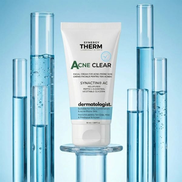 Kem ngăn ngừa mụn và tái tạo da Synergy Therm Acne Clear Facial Cream