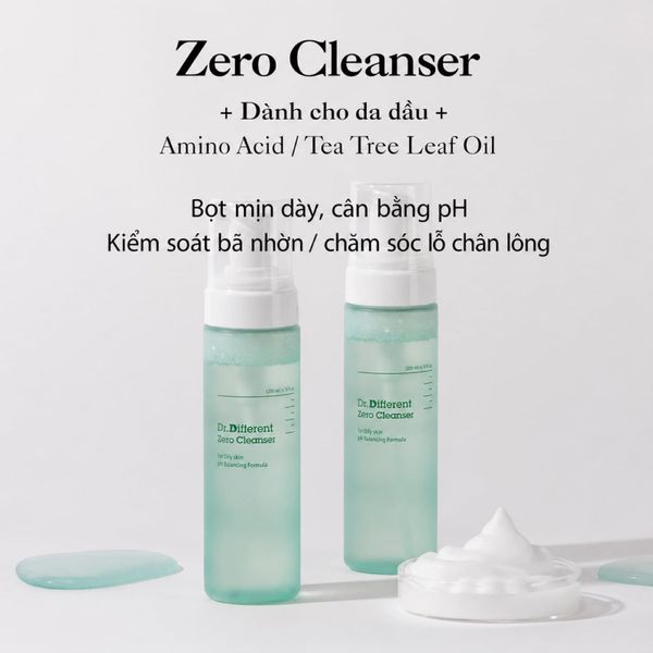 Sữa rửa mặt dành cho da dầu Dr.Different Zero Cleanser for Oily Skin