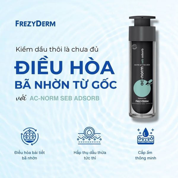 Kem dưỡng kiềm dầu, sáng da, ngừa mụn Frezyderm Ac-Norm Seb Adsorb