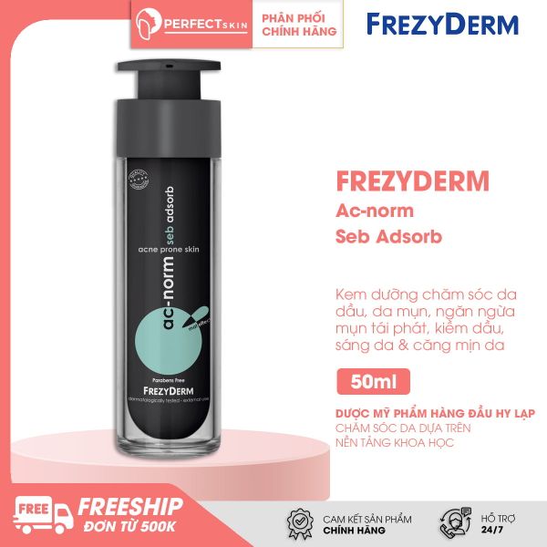 Kem dưỡng kiềm dầu, sáng da, ngừa mụn Frezyderm Ac-Norm Seb Adsorb