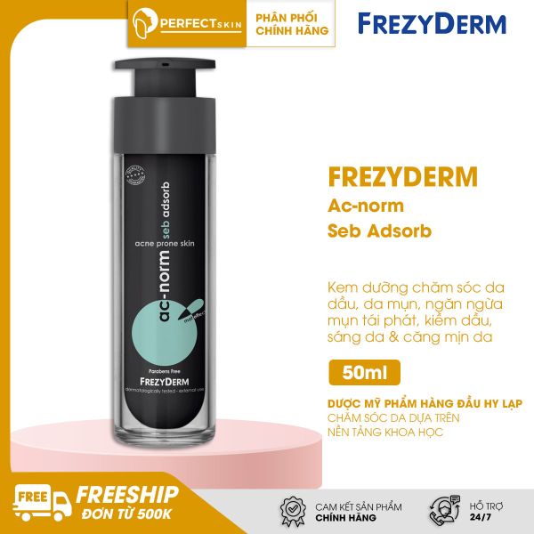 Kem dưỡng kiềm dầu, sáng da, ngừa mụn Frezyderm Ac-Norm Seb Adsorb