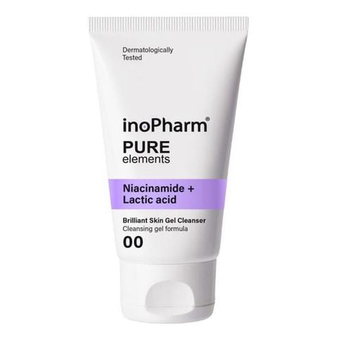 Sữa rửa mặt dưỡng ẩm & sáng da Inopharm Brilliant Skin Gel Cleanser with Niacinamide + Lactic Acid