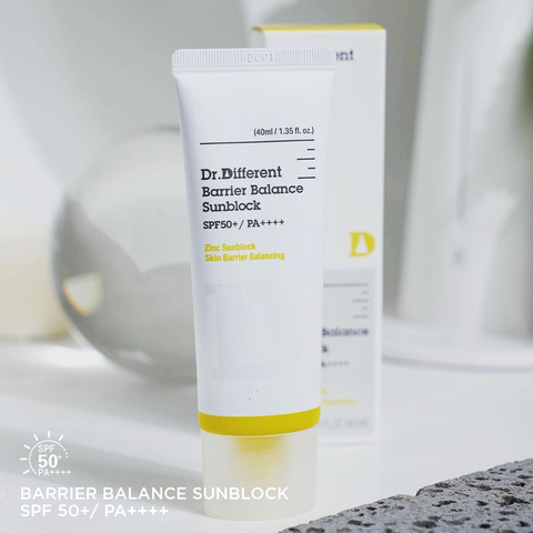 Kem chống nắng cân bằng hàng rào bảo vệ da Dr.Different Barrier Balance Sunblock SPF50+ / PA++++