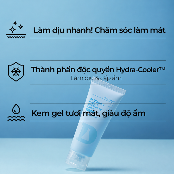 Kem dưỡng cấp ẩm và làm dịu da Dr.Different Hyaluron Cool Soothing Cream