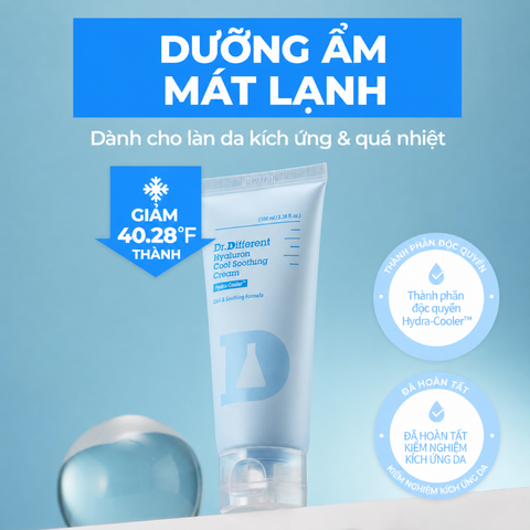 Kem dưỡng cấp ẩm và làm dịu da Dr.Different Hyaluron Cool Soothing Cream