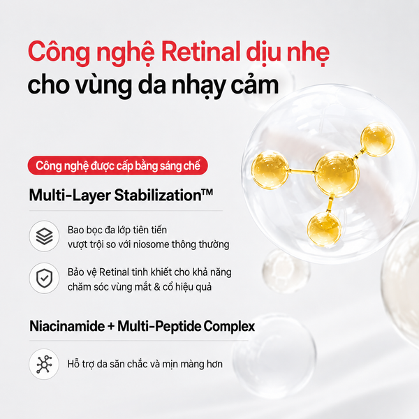 Kem dưỡng trẻ hoá, mờ nhăn cổ và mắt Dr.Different Vitalift-A Eye & Neck Retinal 0.025% Night Treatment Cream