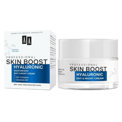 Kem cấp ẩm và căng mịn da AA COSMETICS Professional Skin Boost Hyaluronic Moisturizing Day & Night Cream