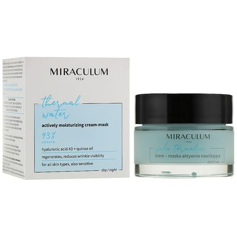 Kem dưỡng ẩm, tái tạo da ngày & đêm Miraculum Thermal Water Actively Moisturizing Cream-Mask Day/Night 93% Nature