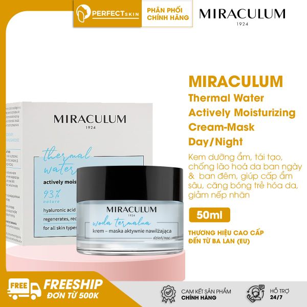 Kem dưỡng ẩm, tái tạo da ngày & đêm Miraculum Thermal Water Actively Moisturizing Cream-Mask Day/Night 93% Nature