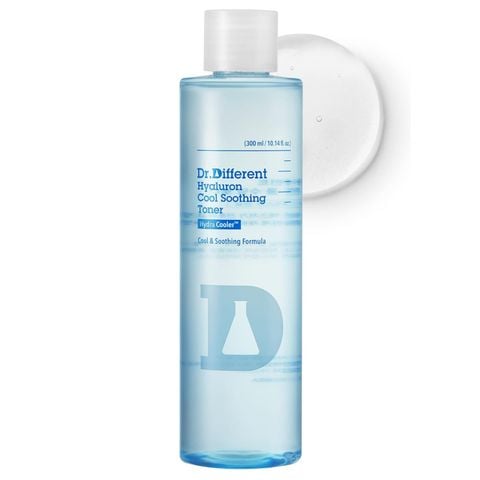 Nước cân bằng làm dịu và dưỡng ẩm da Dr.Different Hyaluron Cool Soothing Toner