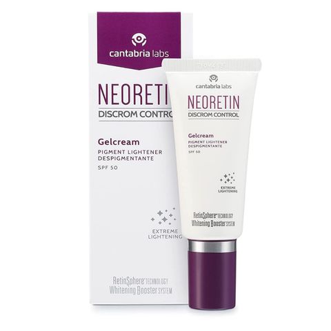 Kem chống nắng phổ rộng Neoretin Discrom Control Gel Cream SPF50 kết cấu mỏng nhẹ