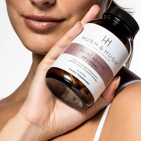 Viên uống xóa mờ nám HUSH & HUSH Skin Capsule BRIGHTEN+ - Sáng da, mờ nám