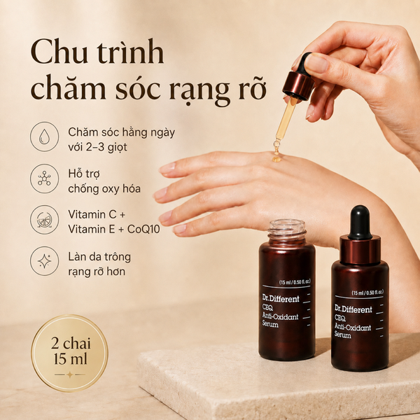 Tinh chất sáng da, mờ thâm, mờ nhăn, chống oxy hoá Dr.Different CEQ Anti-Oxidant Serum